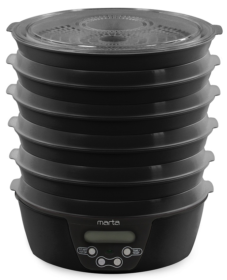 9934673 Сушилка для овощей и фруктов MARTA MT-FD1888D черный STDN-0128840 - Вид №4