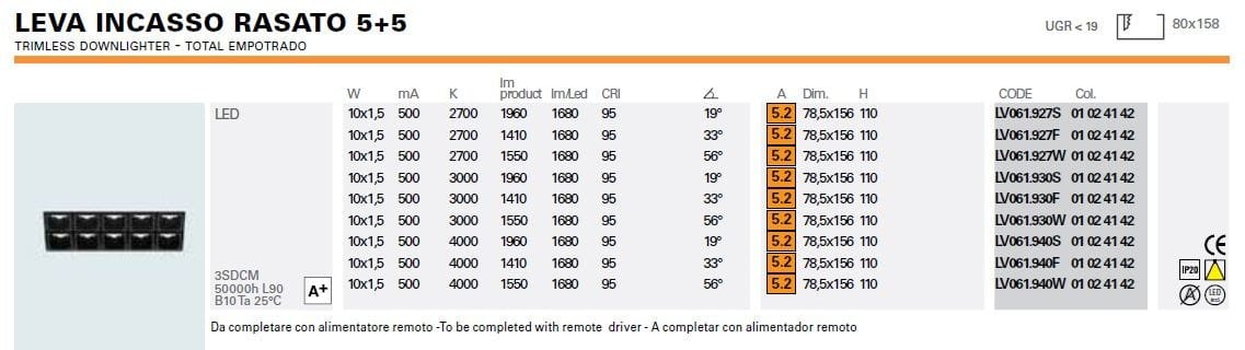 Несколько светодиодных утопленных прожекторов Lucifero's LEVA ARCH-00045805 - Вид №11