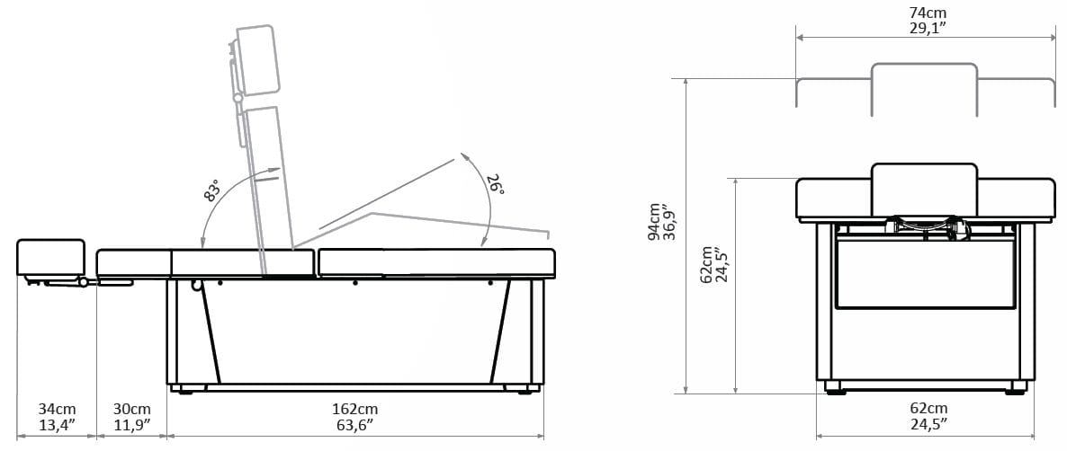 Многофункциональная спа-кровать с электрической регулировкой и встроенной ванной Lemi Group Water ARCH-00007351 - Вид №3