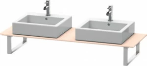 XL046C02020 Консоль для накладных раковин и встраиваемых умывальников, для угла слева X-Large #XL046C 550 мм Абрикосово-жемчужный шелковисто-матовый лак