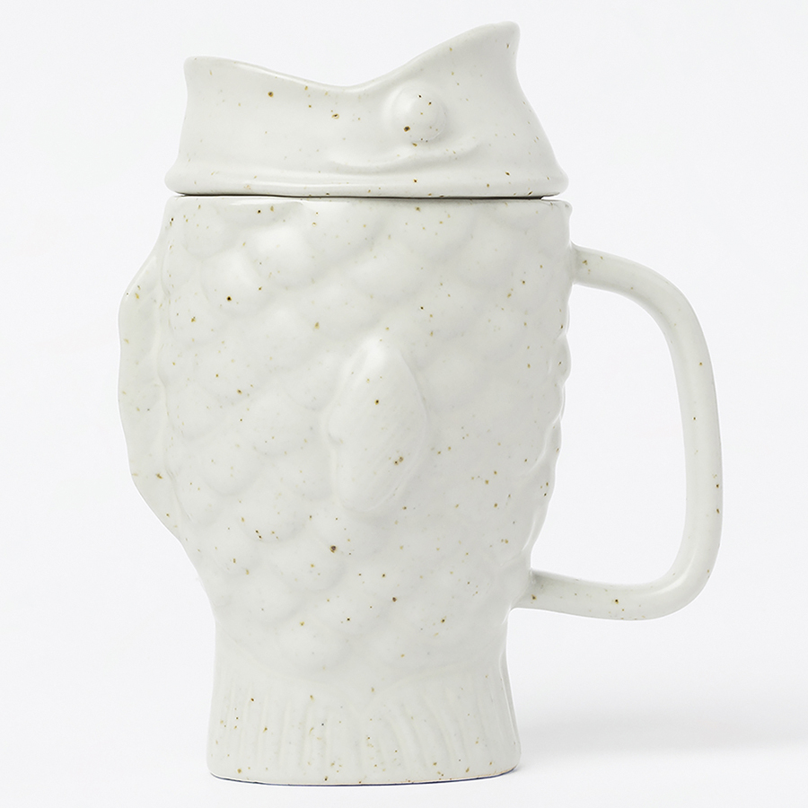 DYTAIMUCR Чашка с емкостью для заваривания taiyaki cream Doiy 