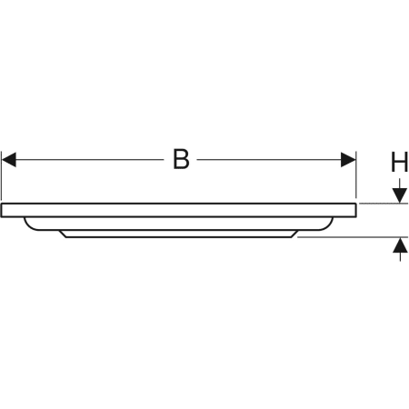 652290000 Квадратный душевой поддон Geberit Renova Geberit  - Вид №4