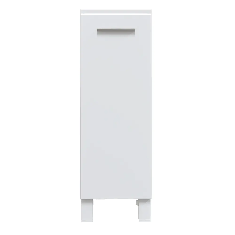 Шкаф для ванной с корзиной для белья Мини напольный 86x30 см цвет белый 88848785 STLM-2148561 Santreyd - Вид №1