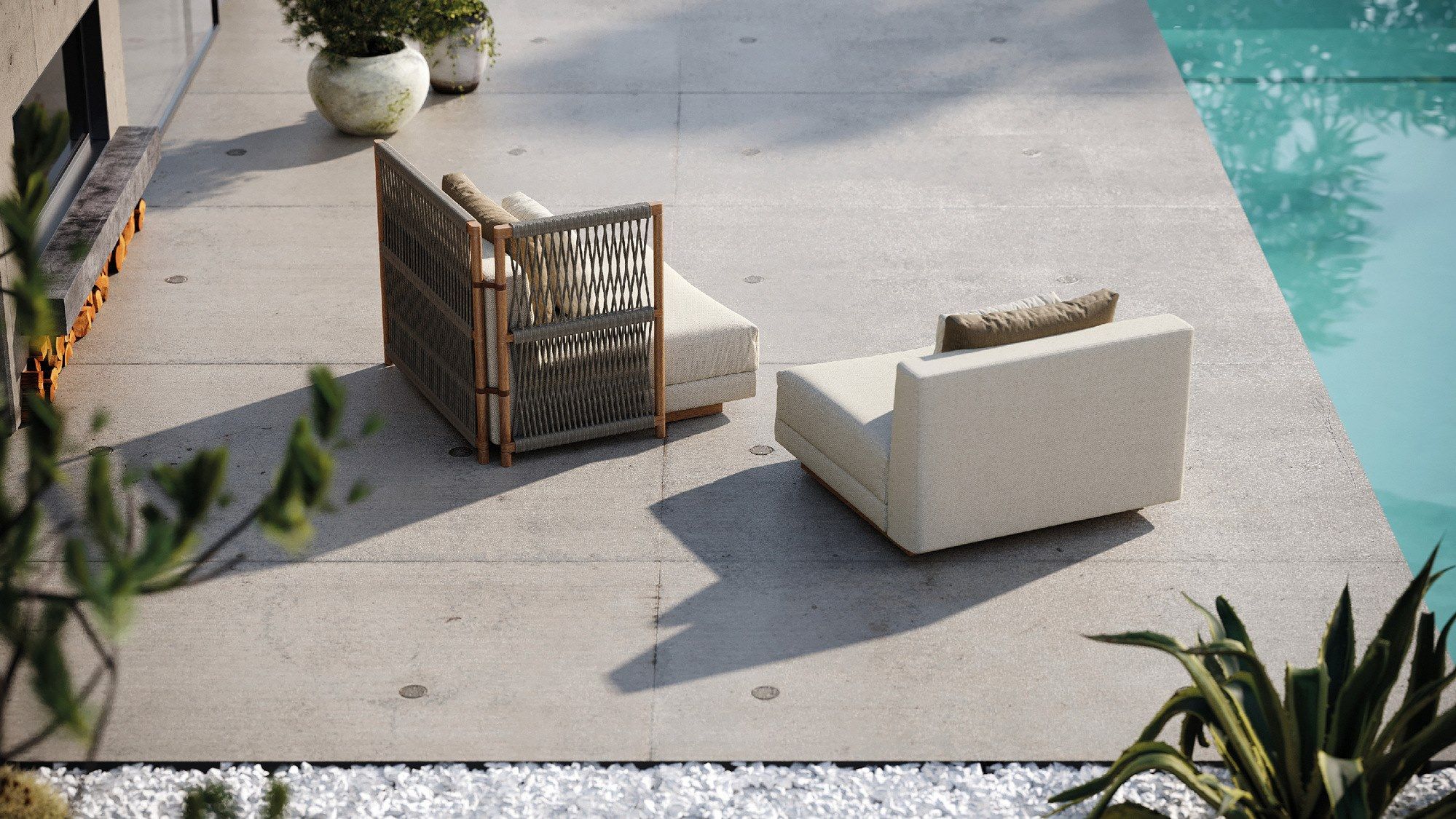 Секционный садовый диван с каркасом iroko Braid Embrace ARCH-00041078 - Вид №10