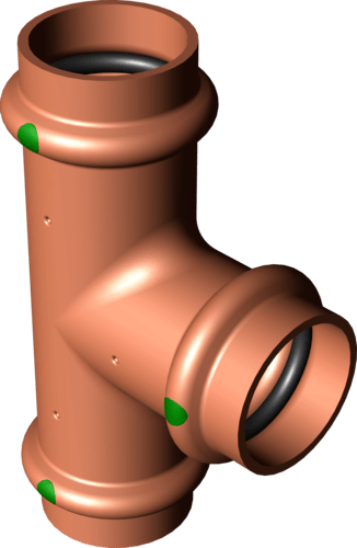 292 010 Модель 2418 Трубопроводные системы  Profipress  Тройники Santreyd  - Вид №2