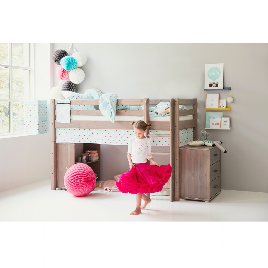 Кровать Flexa Classic с прямой лестницей, коричневая, 190 см 90101091101 - Вид №2