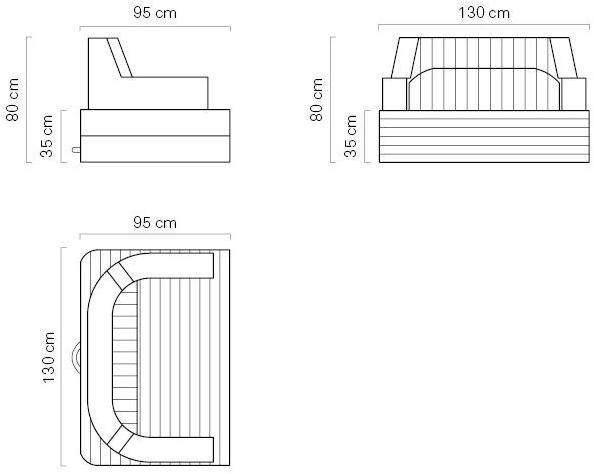 Trona Плавающий шезлонг из экокожи Trona sun-id-1474870 - Вид №5