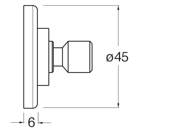 Круглая настенная розетка CRISTINA Rubinetterie аксессуары-Contemporary collection ARCH-00046956 - Вид №2