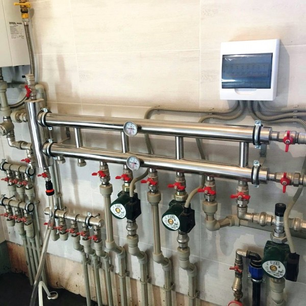 Купить Распределительный коллектор с гидрострелкой 60 кВт, 4+1 контур Прокситерм GSK2541 - Вид №7