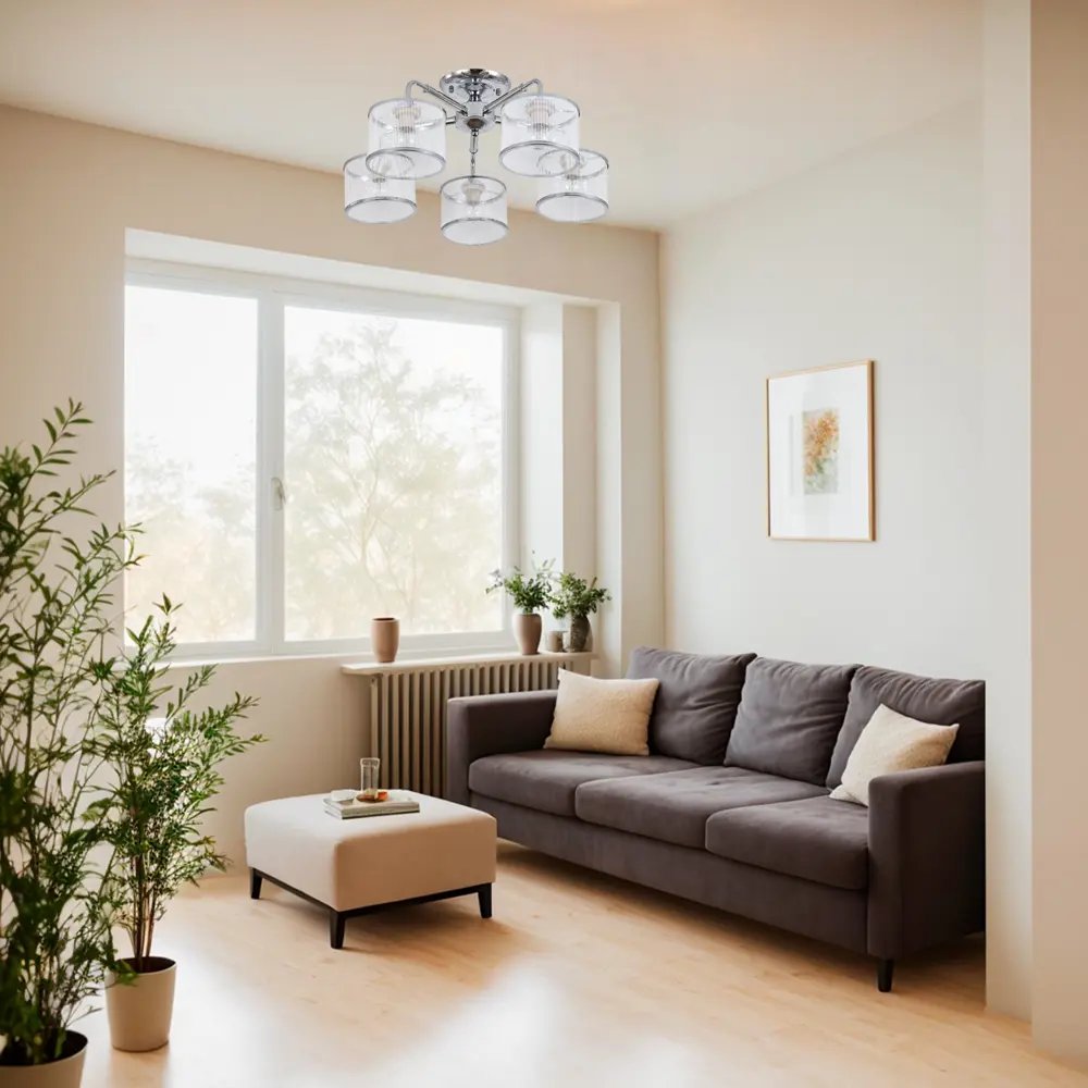 Люстра потолочная Essence 5 ламп 18 м² цвет хром Escada STLM-2072471 - Вид №6