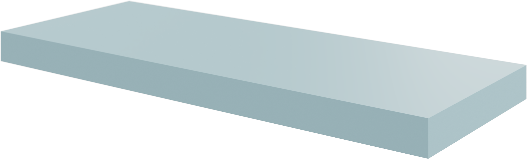 82877529 Полка мебельная Aqua 60x23.5x3.8 см МДФ цвет синий STLM-0037374 SPACEO