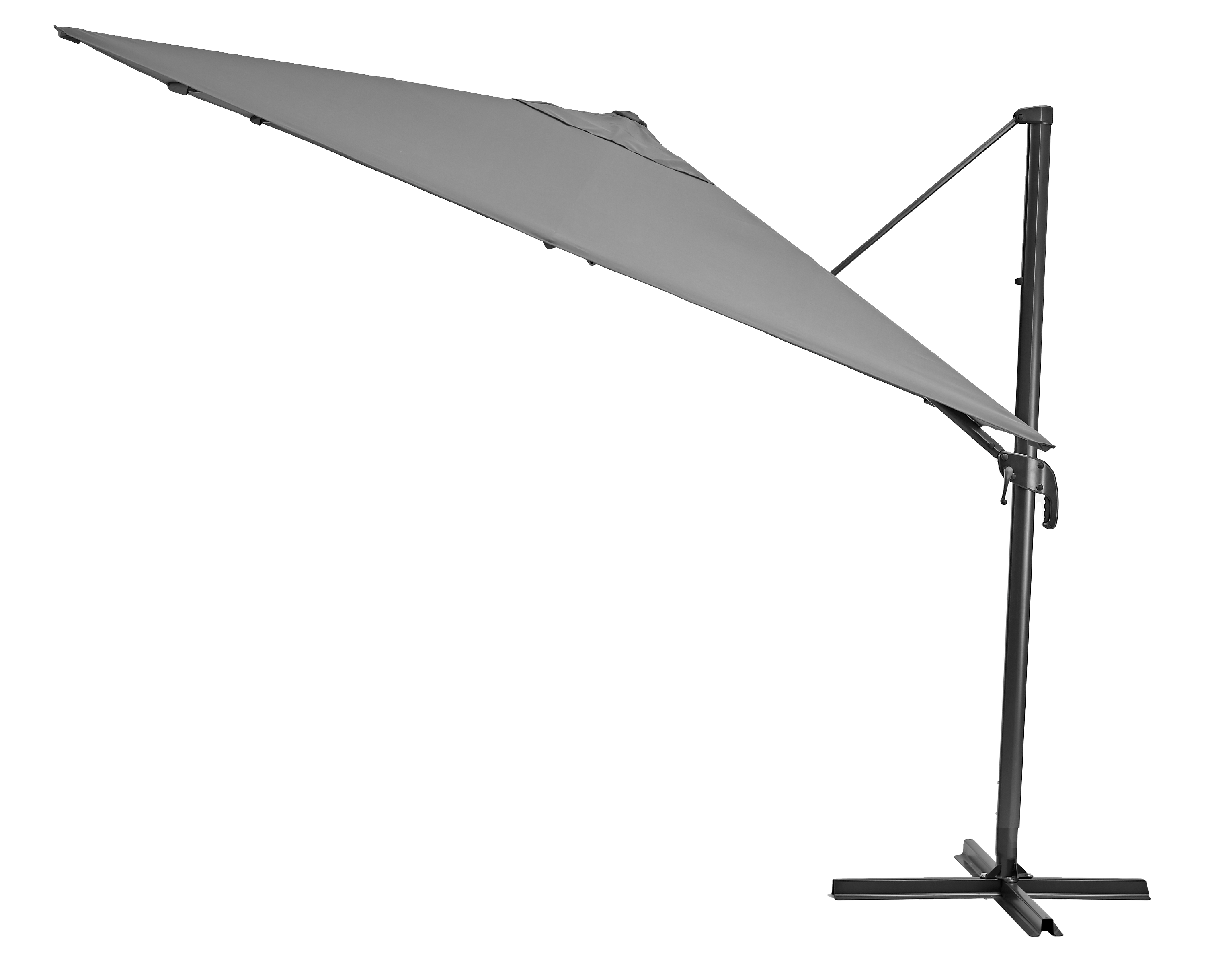 NATERIAL Зонт с боковой стойкой Aura 286x286 серый с поворотным механизмом 82232809 STLM-0022477 - Вид №2