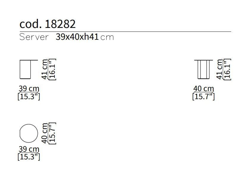 Круглый стол для сервировки дерева и mtallo Frigerio Elly ARCH-00083620 - Вид №5