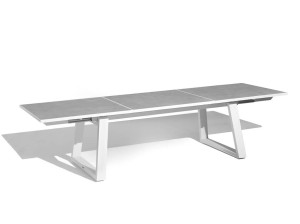 Алюминиевый выдвижной садовый стол с керамической столешницей