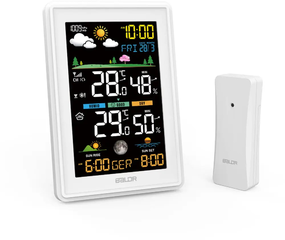 90817412 Метеостанция Baldr B0360WST2H2PR-V3-white беспроводная цвет белый STLM-0396036