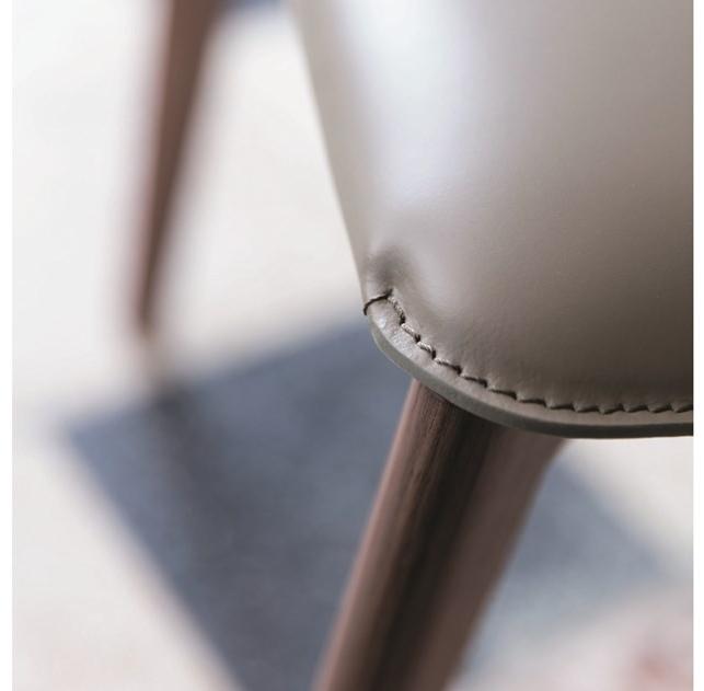 Porada Стул из орехового дерева, обитый кожей Iron sun-id-1360034 - Вид №1