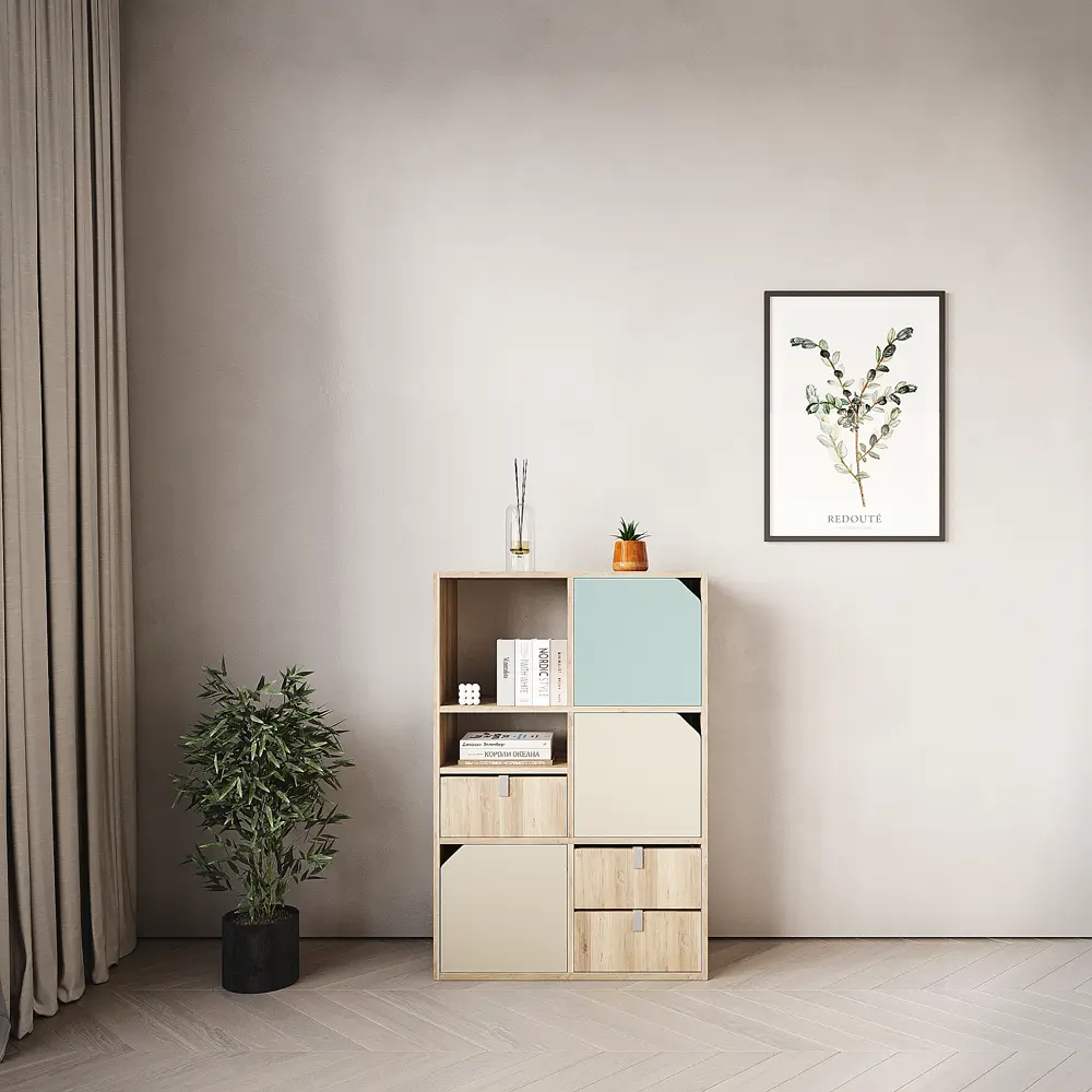 Стеллаж KONSENSA Руан 6 секций 70x104x31.7 см ЛДСП цвет дуб комано STLM-2011429 - Вид №11