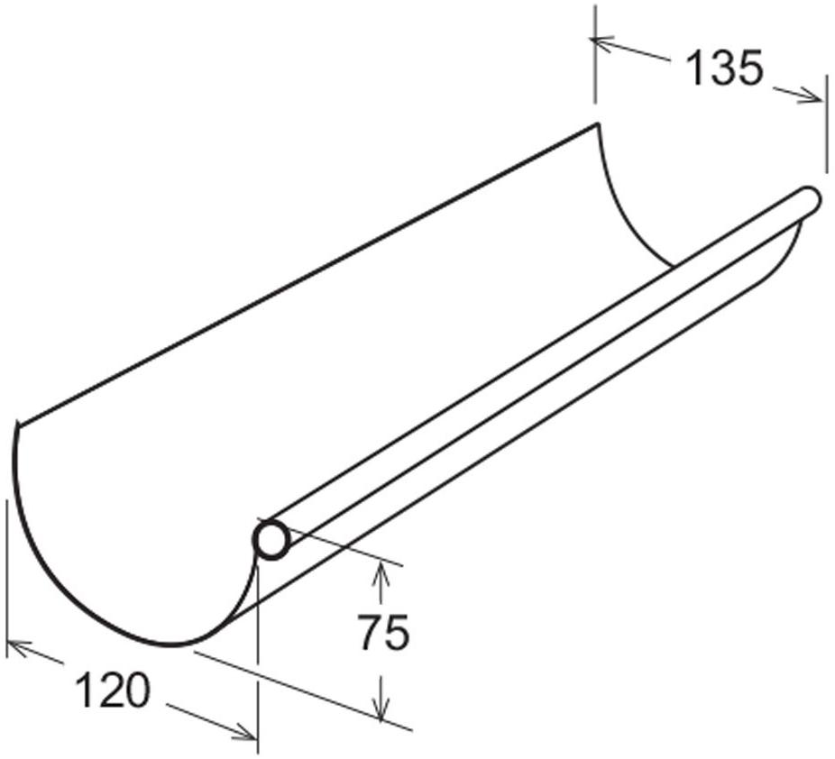 First Corporation Водосточный желоб с эффектом меди First plast Grn125r - Вид №1