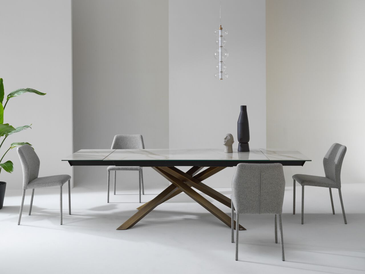 Выдвижной керамический стол со скульптурным основанием Julia Italia MIKADO ARCH-00004854 - Вид №1