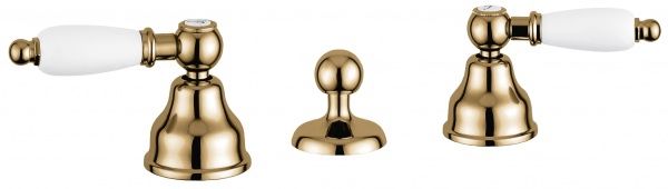 121034BR Группа Deco Ceramic с донным клапаном для биде на 3 отверстия, цвет бронза EMMEVI Decò ceramic