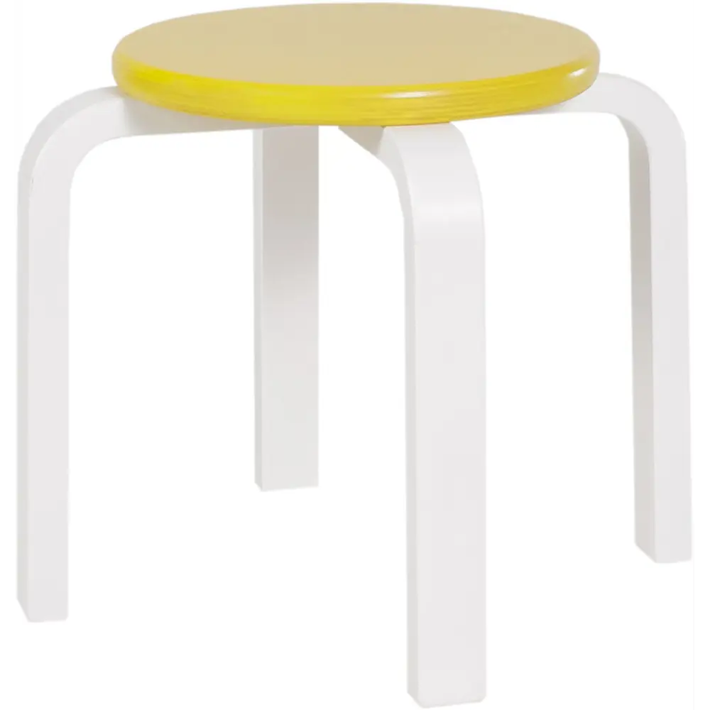 Табурет детский Ромашка 36x26x36 см дерево цвет бело-желтый Santreyd STLM-2012134