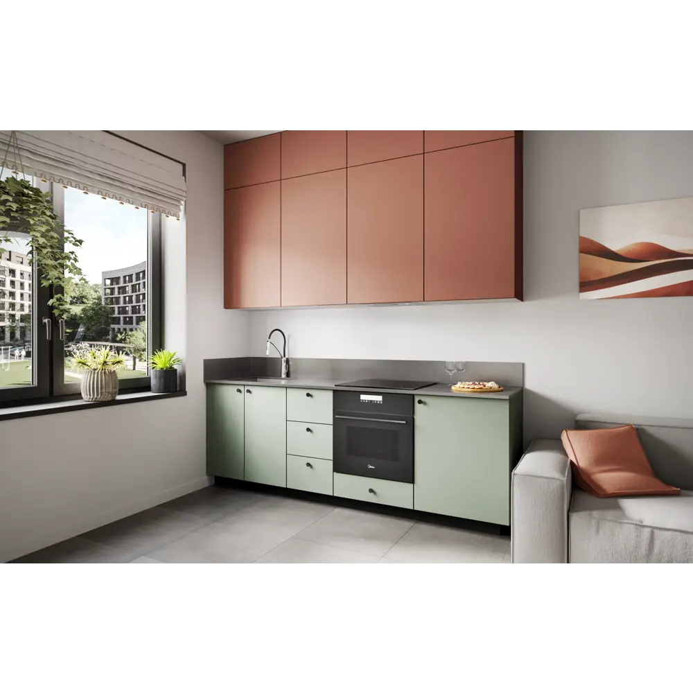 Фальшпанель KONSENSA Тара 58x214.4 см терракотовый МДФ для кухни 89385591 STLM-1436564 - Вид №7