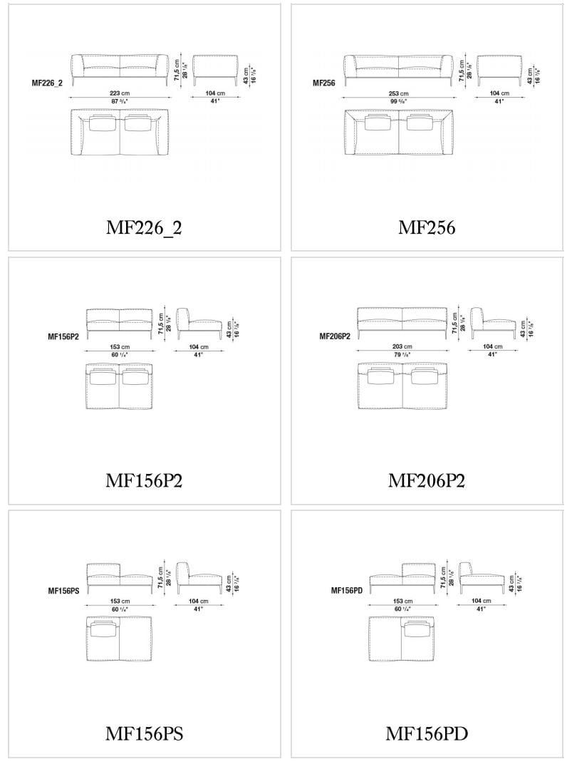 4-местный тканевый секционный диван B&B Italia Michel ARCH-00137188 - Вид №4