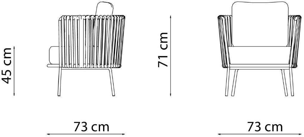 Vermobil Садовое кресло с подлокотниками Desiree rope De604 - de608 - Вид №11