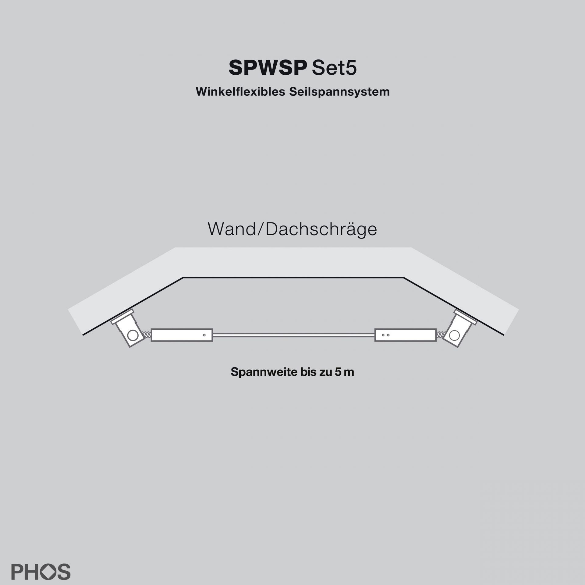 SPWSPSet5 Гибкая система натяжения кабеля до 5 метров PHOS 