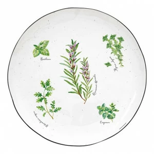 Тарелка фарфоровая обеденная белая Herbarium EASY LIFE HERBARIUM 00-3946735 Белый