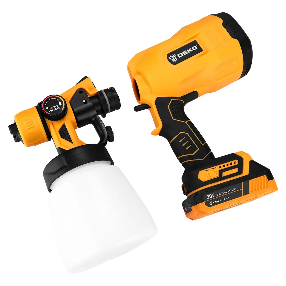 Краскопульт аккумуляторный Deko DSG20K2, 20 В Li-ion 2.3 Ач, 0.5 л/мин STLM-2190758 - Вид №4