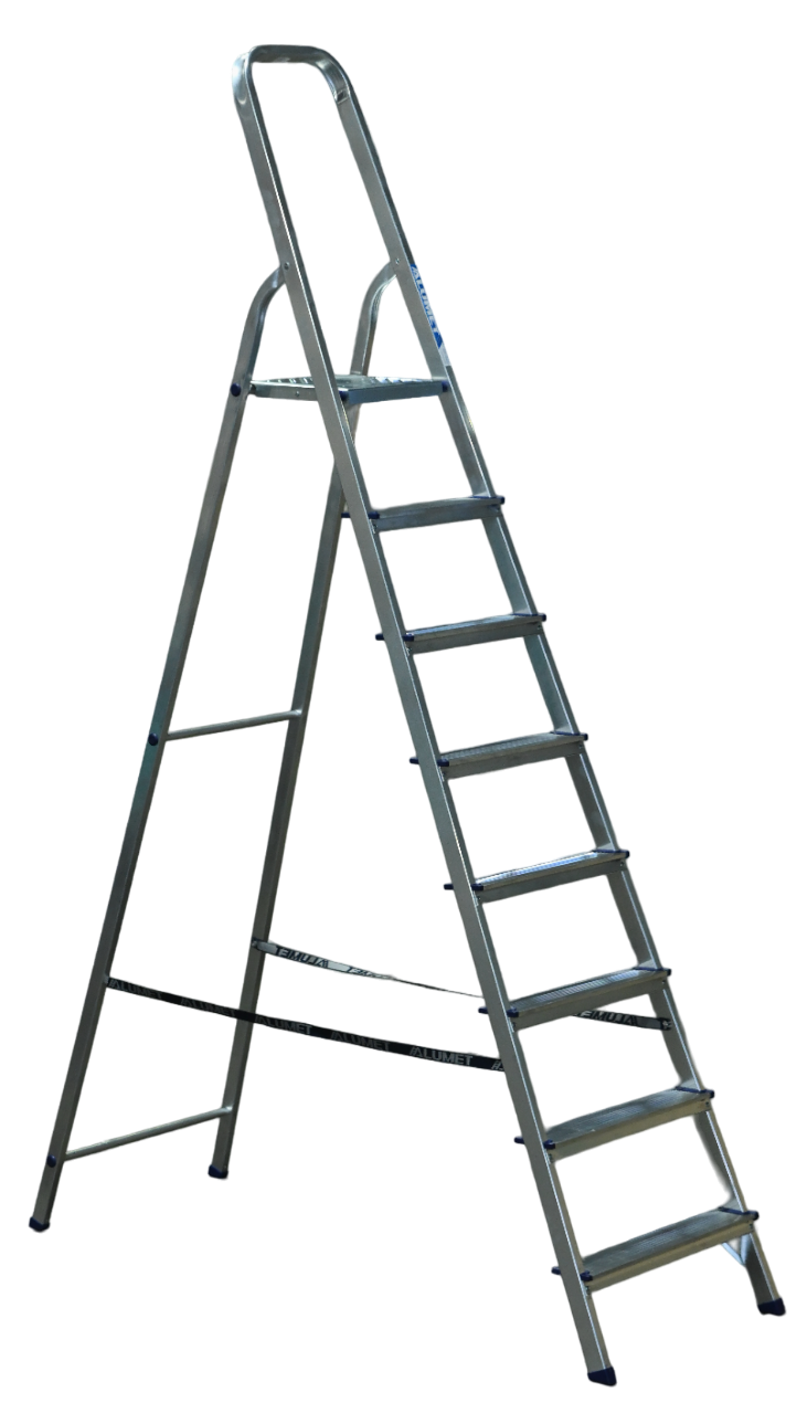 Стремянка алюминиевая 8 ст ALUMET Ам708 - Вид №3