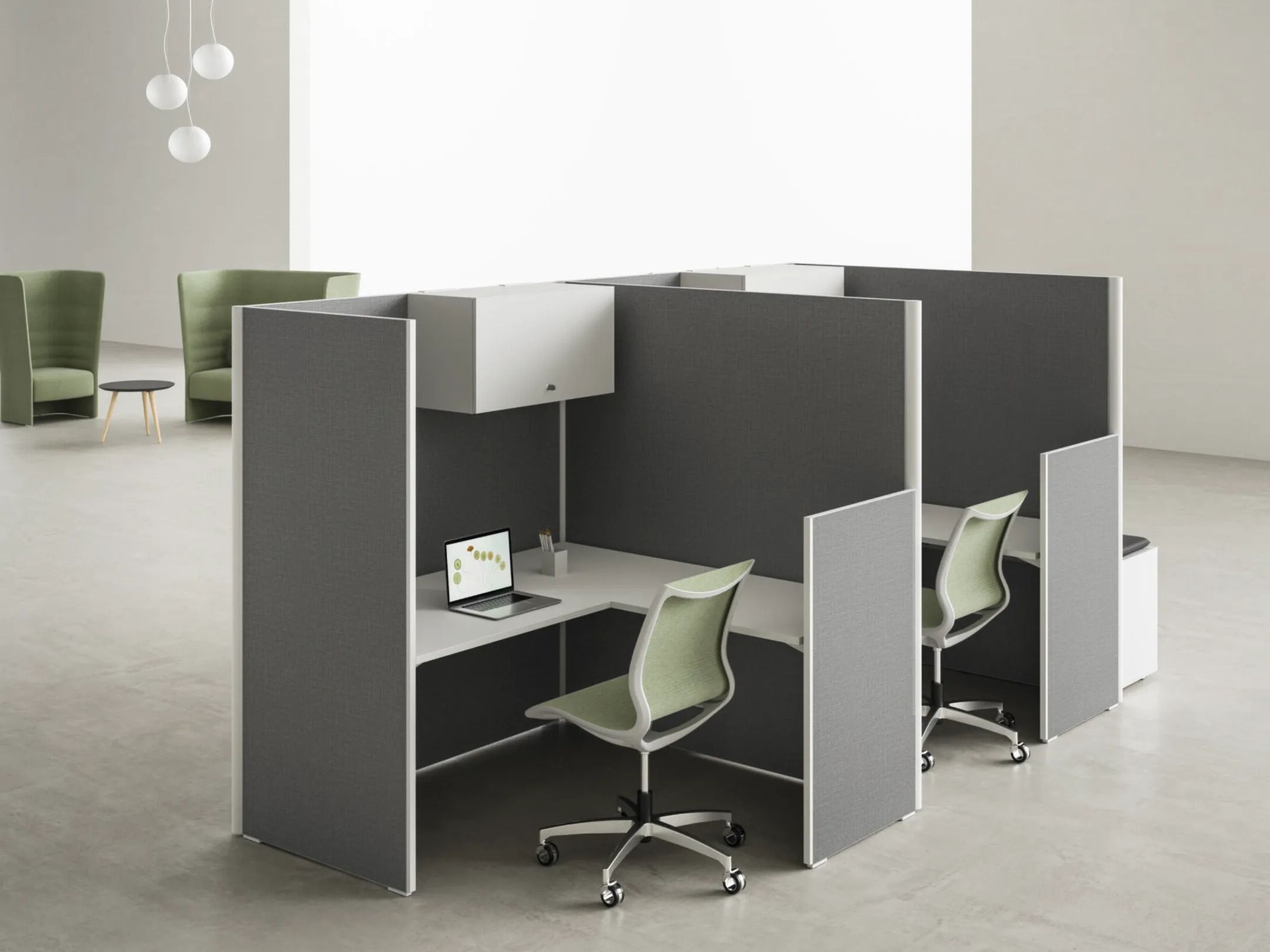 Звукоизоляционная войлочная подвижная стена для офиса DVO Shell ARCH-00049744