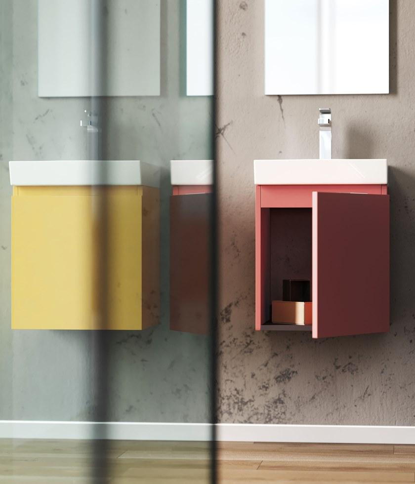 Mobiltesino Лаковая тумба под умывальник с зеркалом Cromo sun-id-1377001 - Вид №3