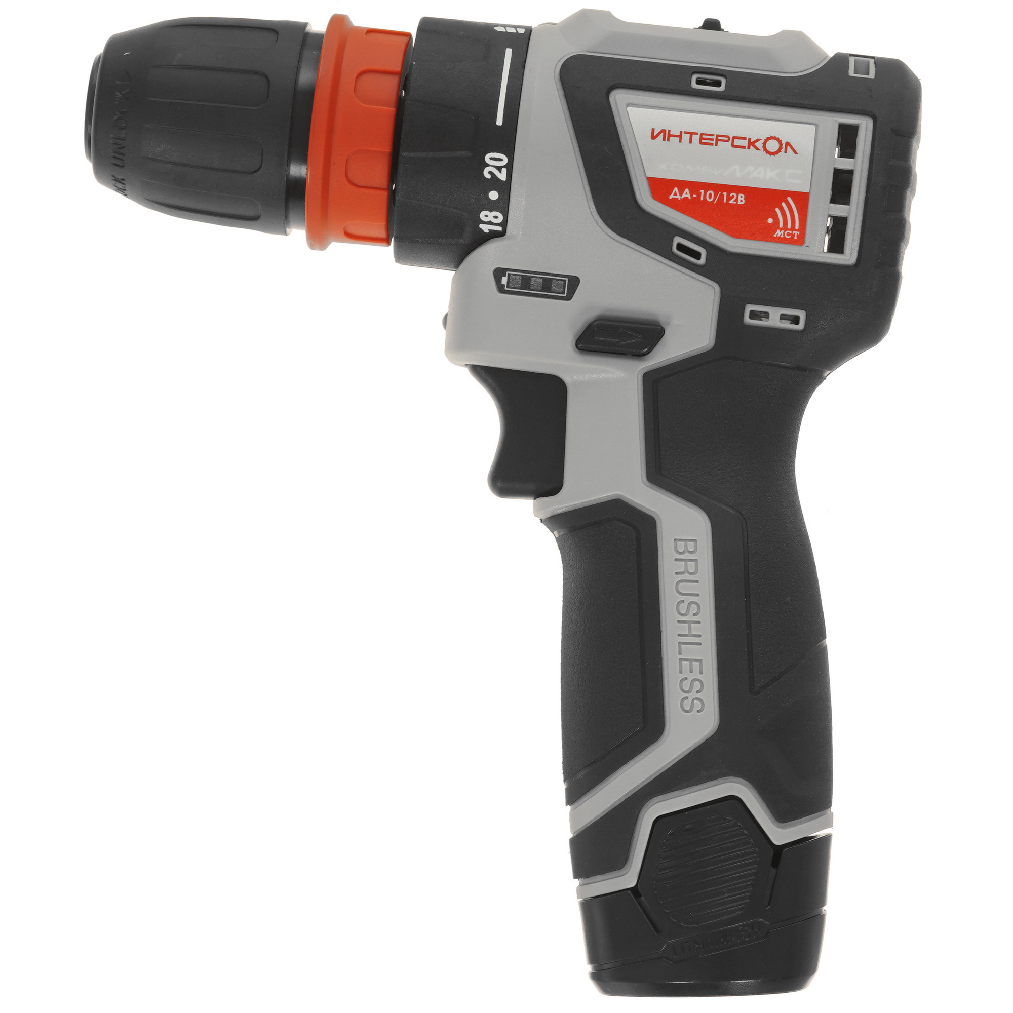 Дрель-шуруповерт Интерскол КомбиМАКС ДА-10/12В 36 АПИ-Т 12V 9960776 STDN-0083988