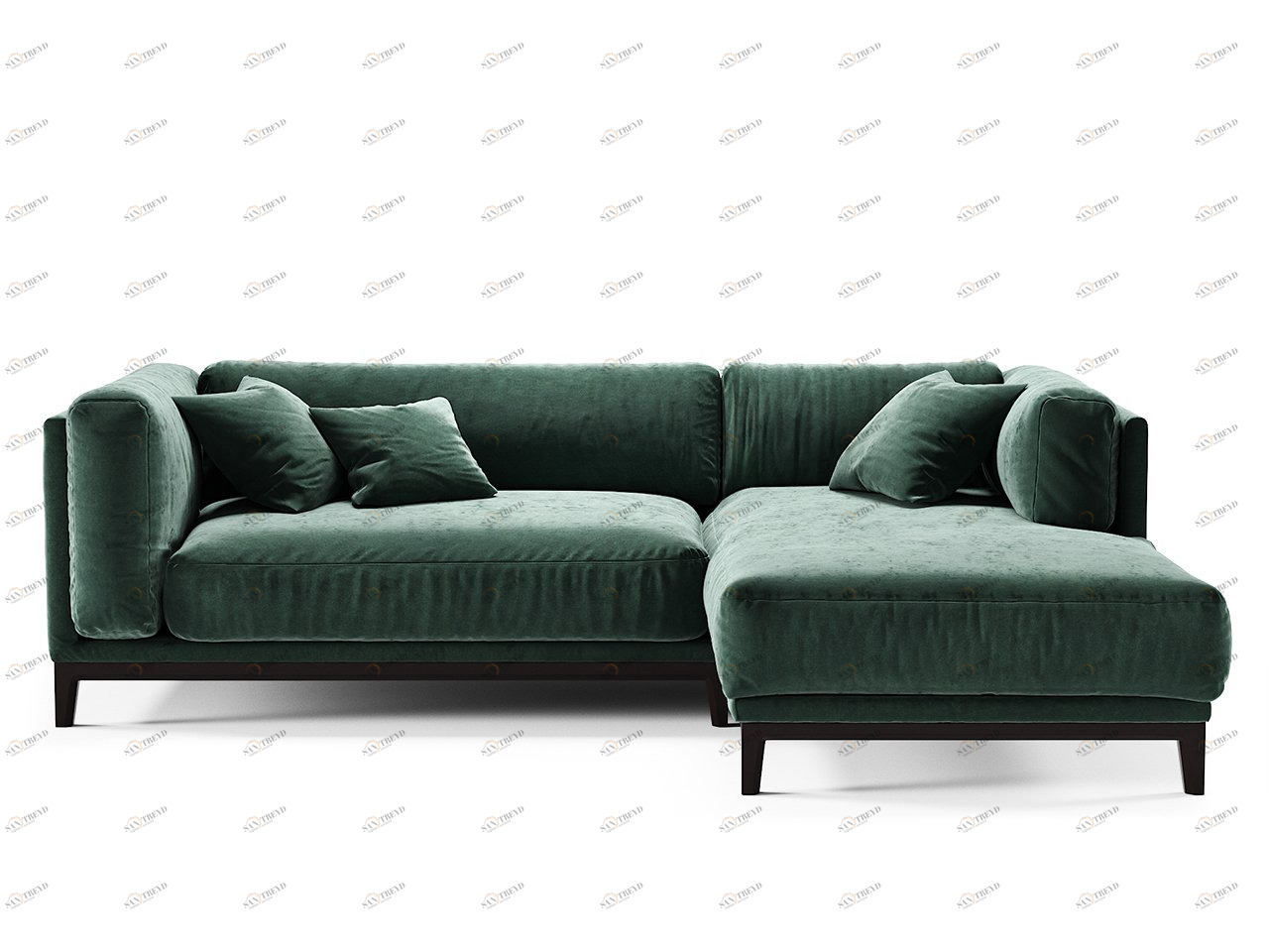 Диван Case угловой зеленый THE IDEA ДИЗАЙНЕРСКИЕ 210543 Зеленый 