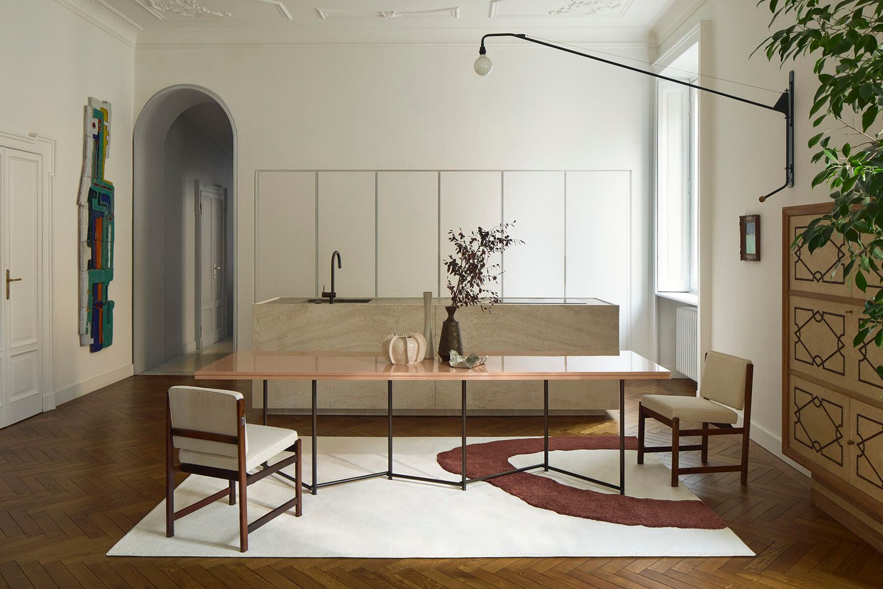 Прямоугольный ковер ручной работы Besana Moquette TIDE ARCH-00005537 - Вид №1