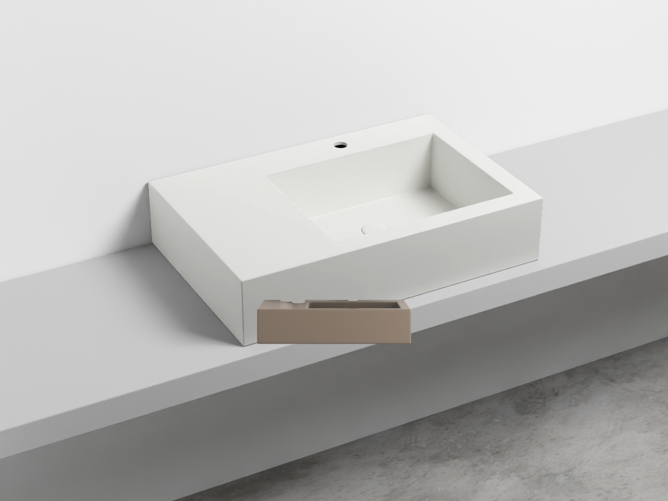 NALAMDX-AN Керамическая раковина с 1-им отверстием, чаша справа cielo I Narcisi Ceramica Cielo