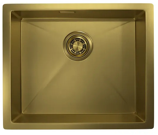 5445U, ЗОЛОТО САТИН, стальная кухонная мойка