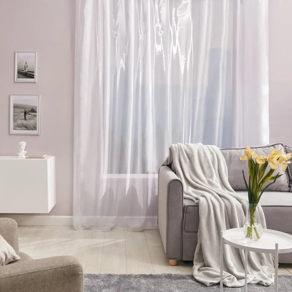 INSPIRE Тюль на ленте для кухни 300x280 см - нежное светорассеивание 84757181 STLM-0054661