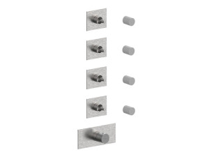 Термостатический смеситель для душа с 5 отверстиями из нержавеющей стали с пластиной