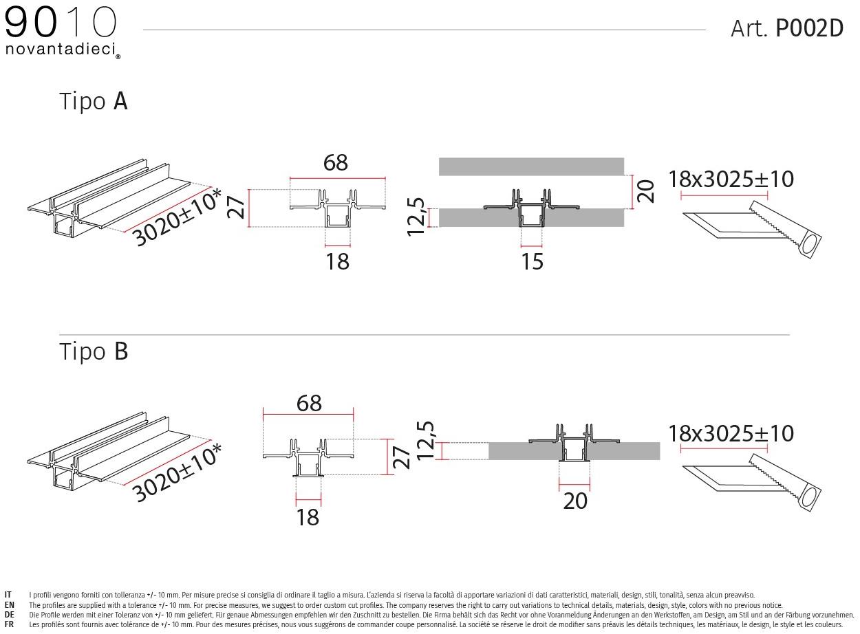9010 novantadieci Линейный световой профиль из alumite®  P002  - Вид №5