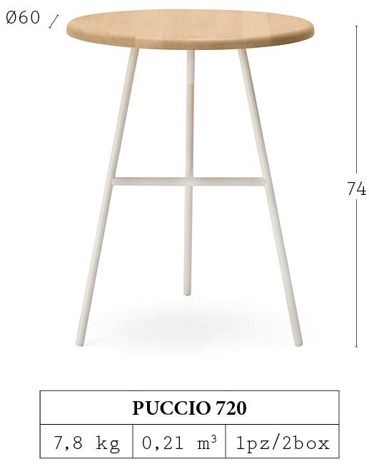 Billiani Стол из ясеня на металлической основе Puccio 720 - Вид №4