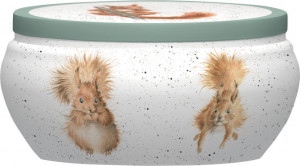 10615170 Royal Worcester Свеча в жестяной банке Royal Worcester "Забавная фауна","Белочки" 9см Воск