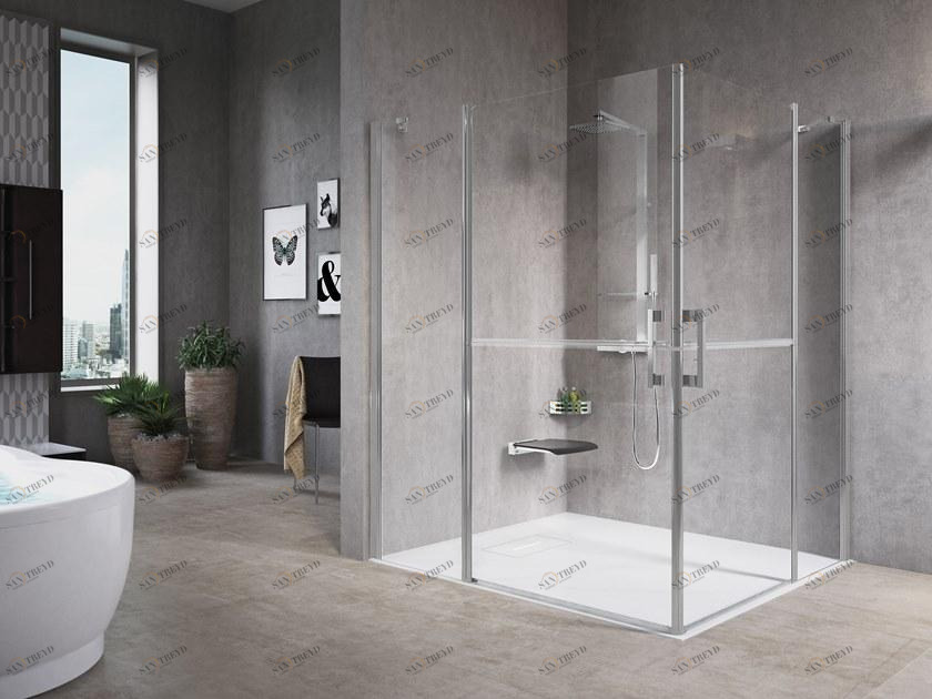 NOVELLINI Душевой уголок угловой с распашной дверцей Free sun-id-1354193