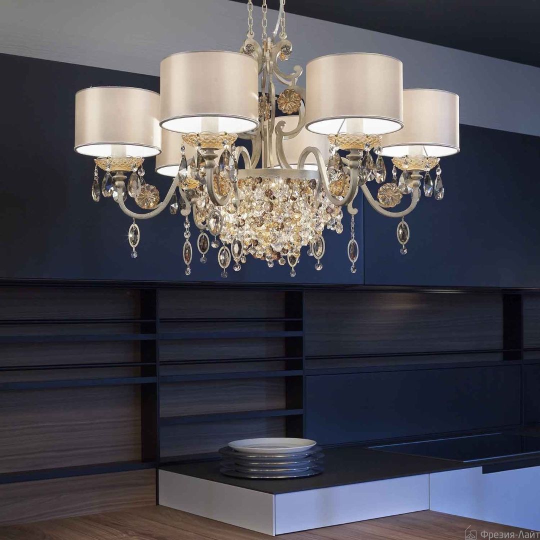 Masiero ROSEMERY 6 V97/Shade SAT/17/WH люстра подвесная 112029