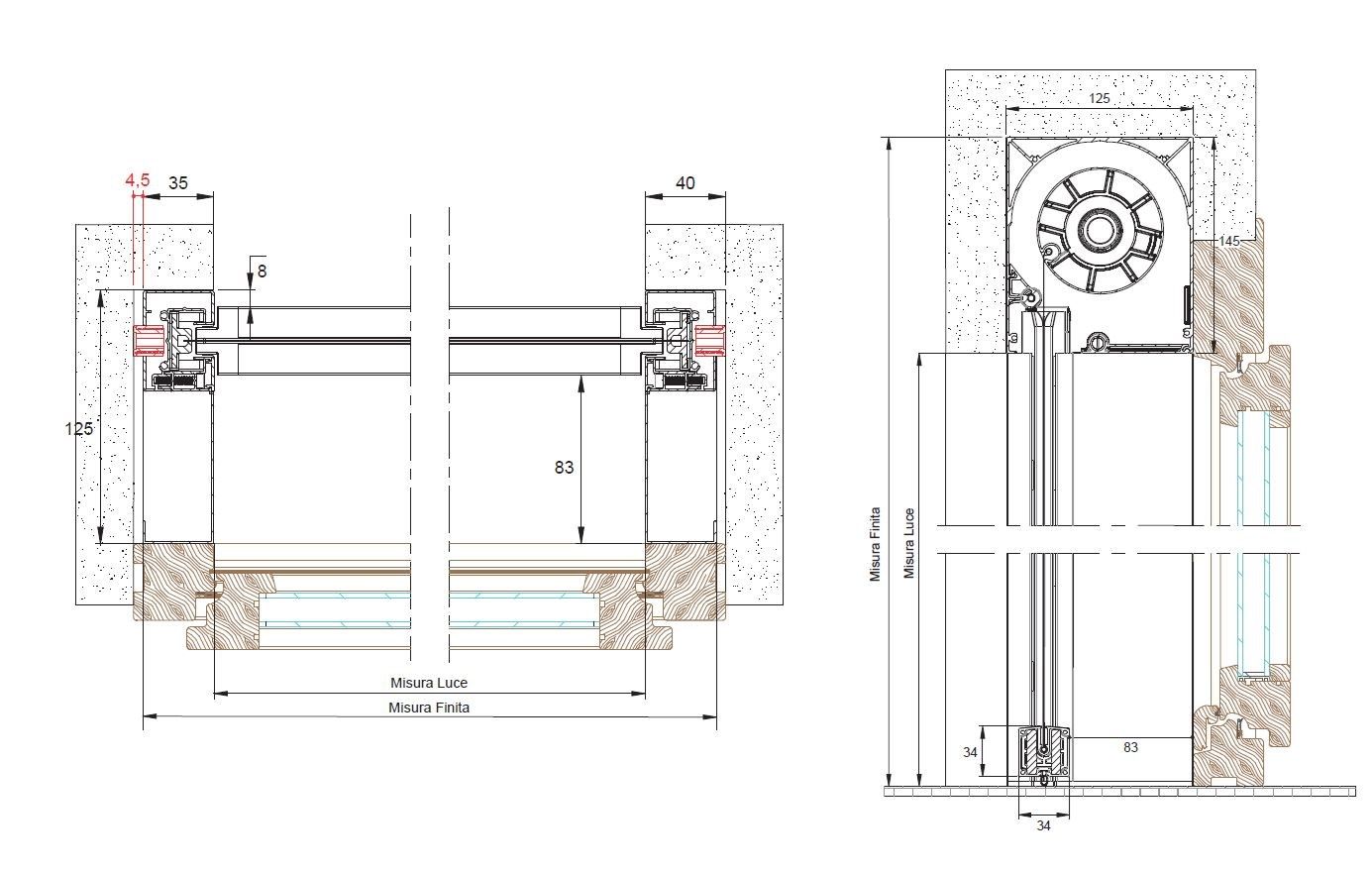 Вертикальная встраиваемая москитная сетка Mv Line москитные сетки-большие встроенные размеры ARCH-00020996 - Вид №5