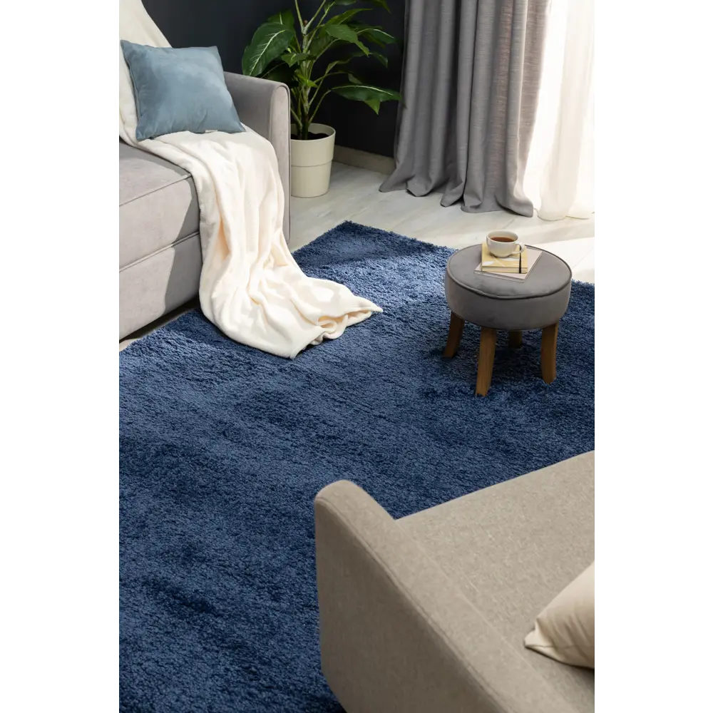 Ковер полипропилен Шагги Тренд L001 150x230 см цвет синий MERINOS STLM-2044746 - Вид №4