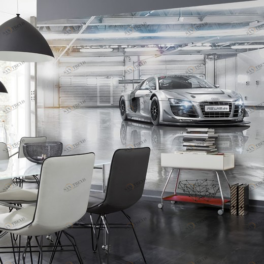 8-957-Audi-R8-Le-Mans Фотообои Komar Scenics Edition 2 2.54х3.68 м 8957AUDIR8LEMANS