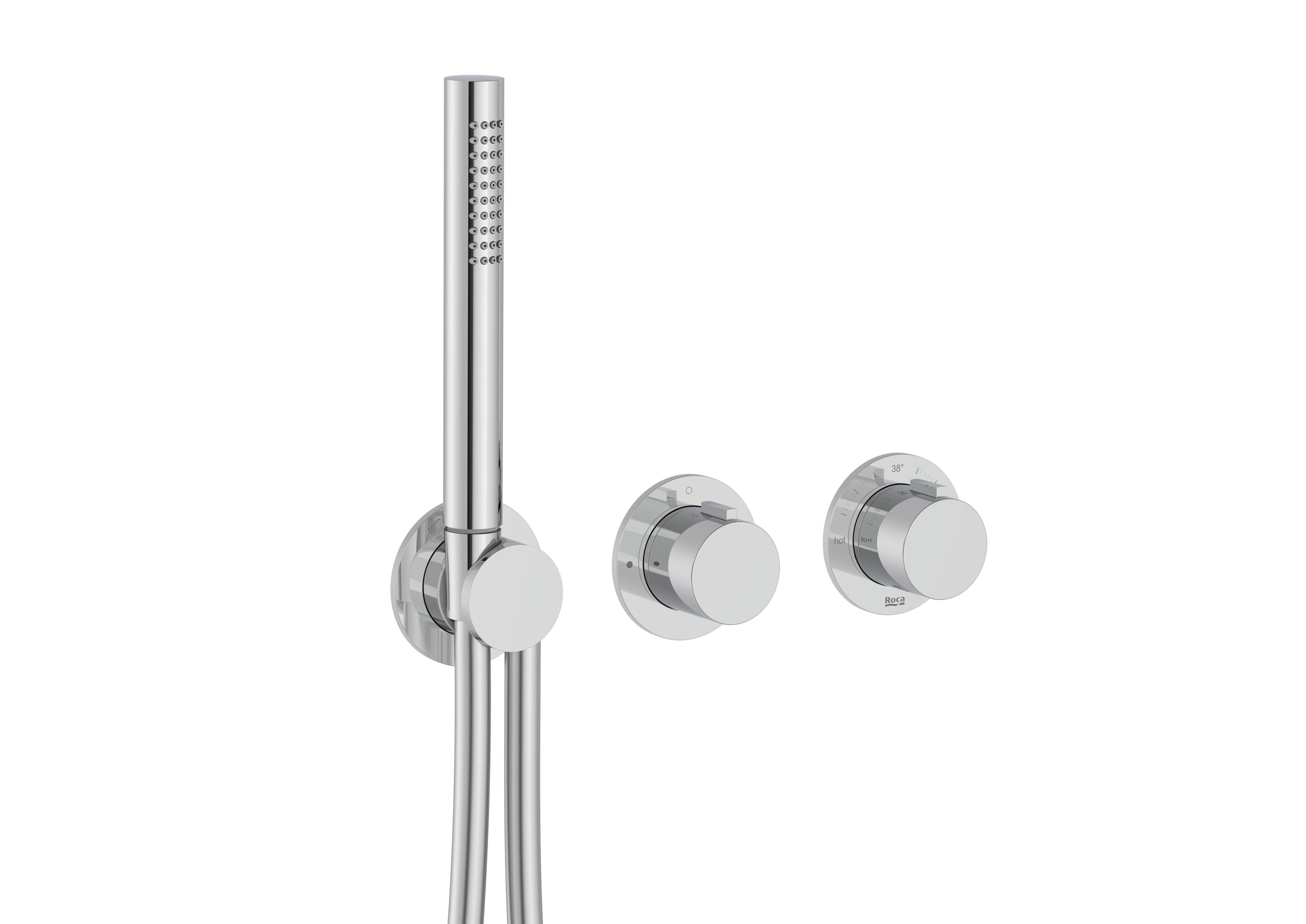 Латунный термостатический встраиваемый смеситель для душа с ручным душем Roca T_Multi ARCH-00132874 - Вид №1